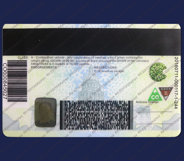 Colorado Driving License PSD Template - Image 2