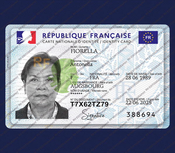 France New ID Card PSD Template