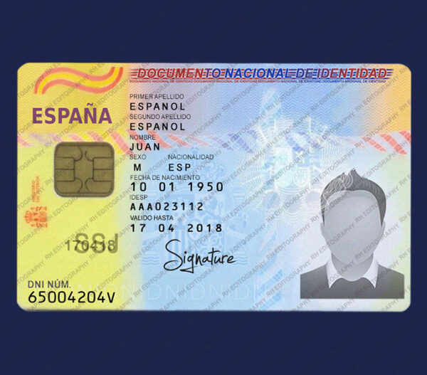 Spain ID Card PSD Template old