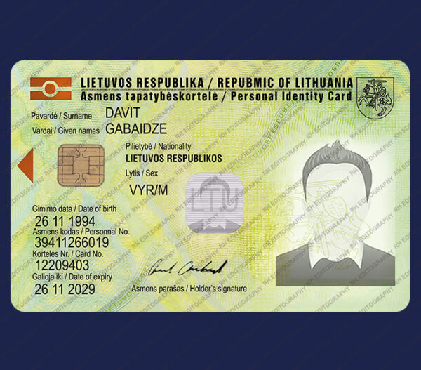 Lithuania New ID Card PSD Template