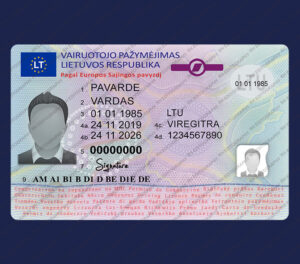 Lithuania Driving Licence PSD Template