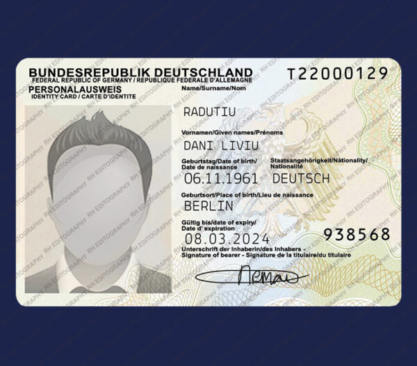German ID Card PSD Template V1
