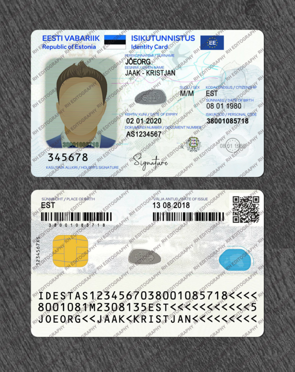 Estonia ID Card PSD Template - Image 3