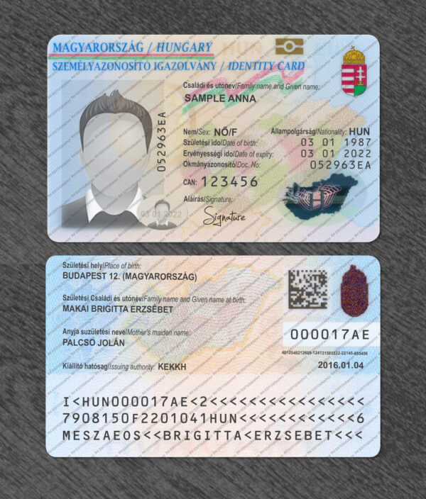 Hungary ID Card PSD Template - Image 3