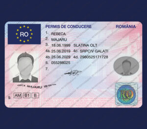 Romania Driving Licence PSD Template
