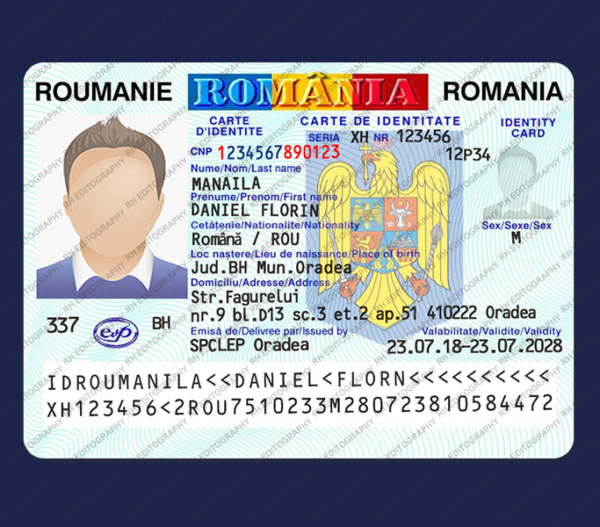 Romania ID Card PSD Template - Image 3