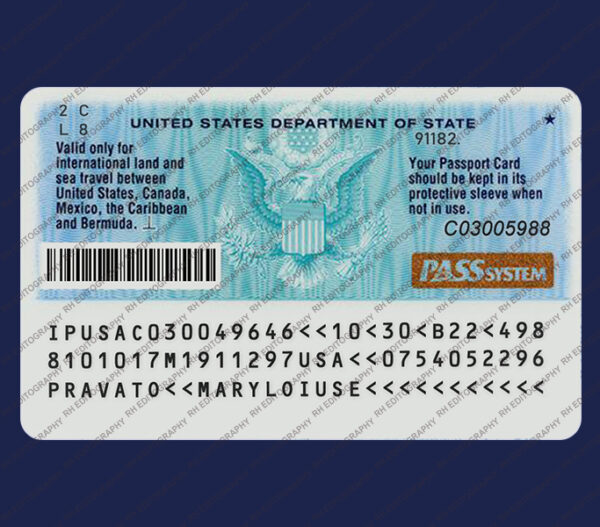 USA Passport Card PSD Template - Image 2