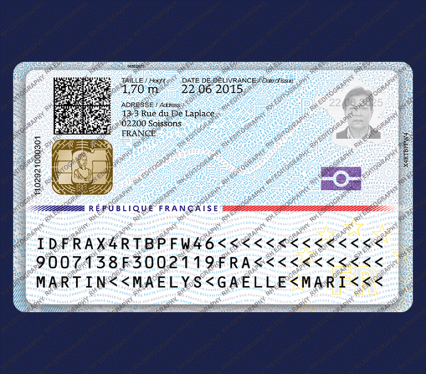 France New ID Card PSD Template - Image 2