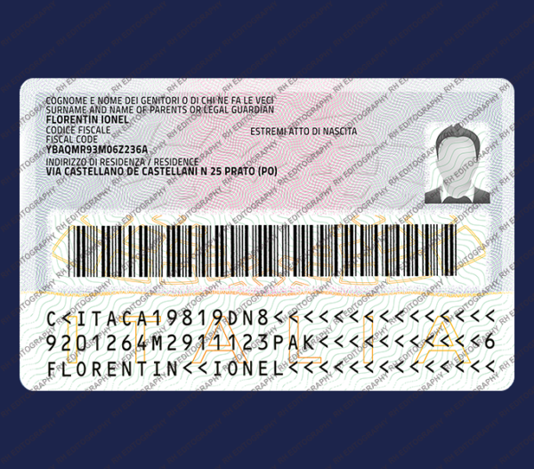 Italy ID Card PSD Template - Image 2