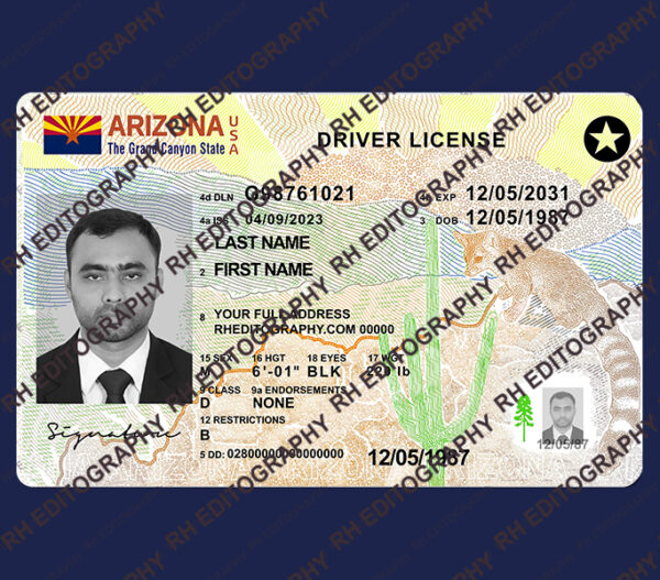 Arizona New Driving Licence Psd Template 2024