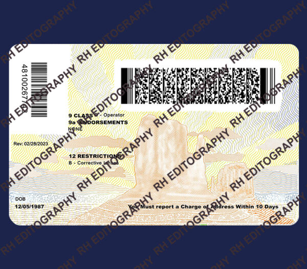 Arizona New Driving Licence Psd Template 2024 - Image 2