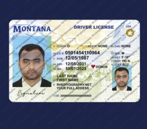 Montana Driving Licence Psd Template 2024