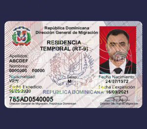 República Dominicana-Residencia Temporal Card Psd Template