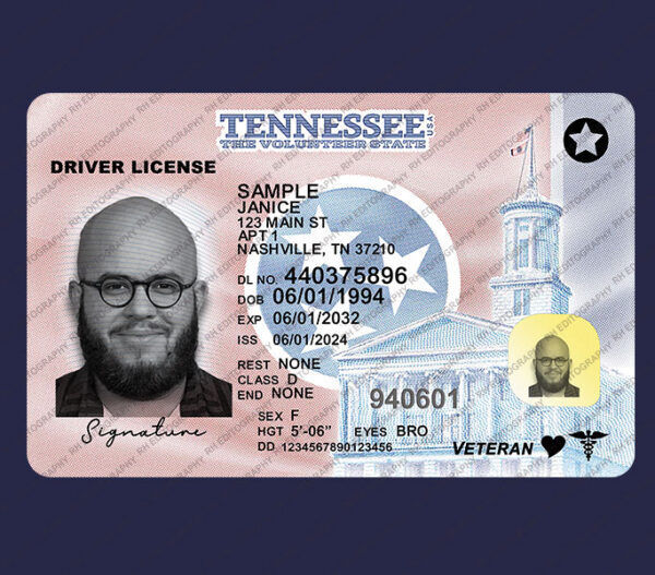 New Tennessee Driving License Psd Template